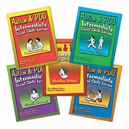 Autism & PDD Intermediate Social Skills Lessons: 5 Book Set